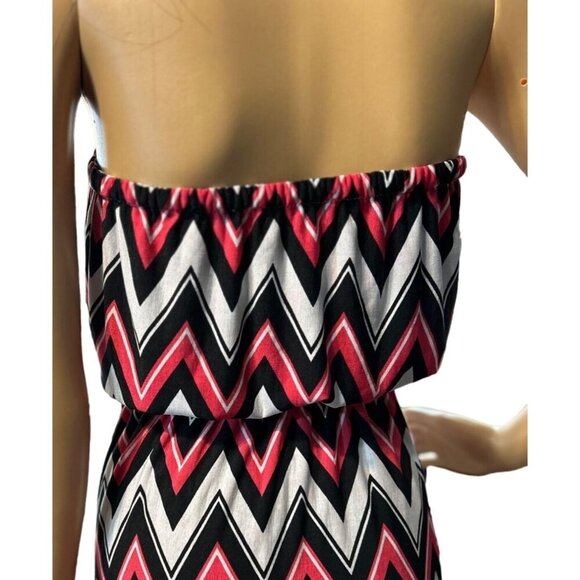 5th & Love Strapless Chevron Print Maxi Dress size Small - Picture 5 of 5